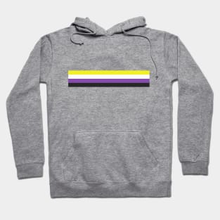 Non-Binary Pride Flag: Retro Horizontal Stripes T-Shirt Hoodie